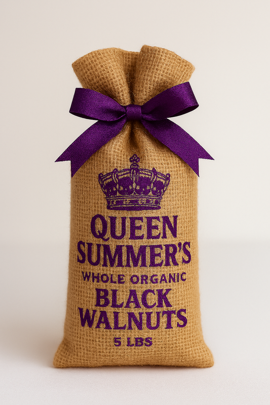 Queen Summer's Organic Whole Black Walnuts 5 LBS
