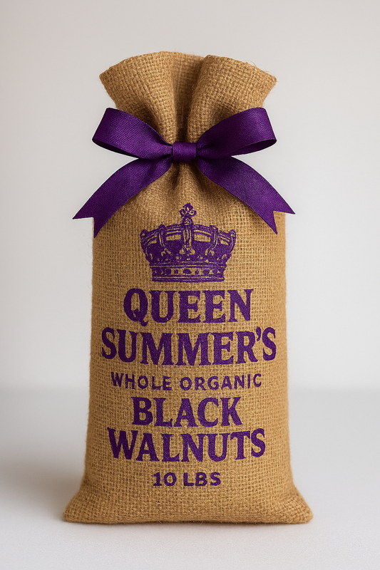 Queen Summer's Organic Whole Black Walnuts 10 LBS